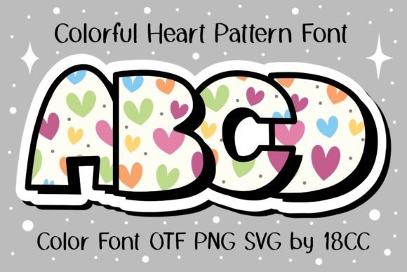 Colorful Heart: A Playful Font for Creative Projects