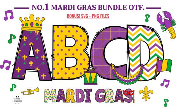Mardi Gras Bundle: A Festive Display Font for Bold Branding