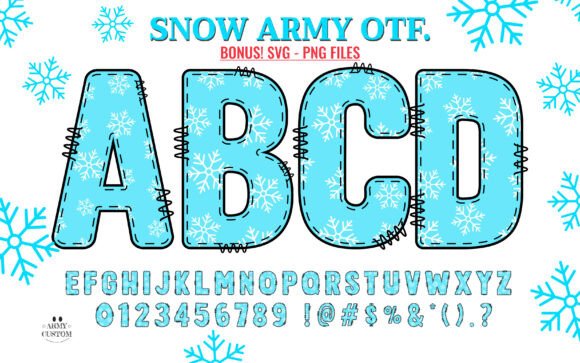 Snow Army: A Typeface with a Stitched, Festive Heart