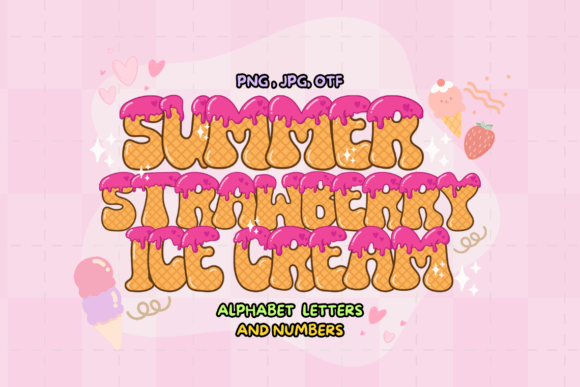 Summer Strawberry Ice Cream: A Font for Sweet, Sunny Designs